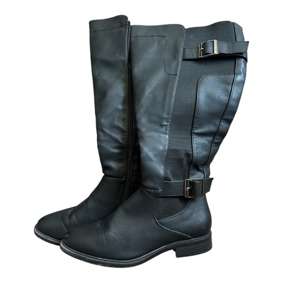 De Blossom collection black boots with side zipper - Picture 1 of 5